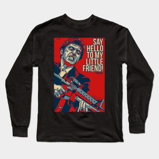 Tony montana graphic design Long Sleeve T-Shirt